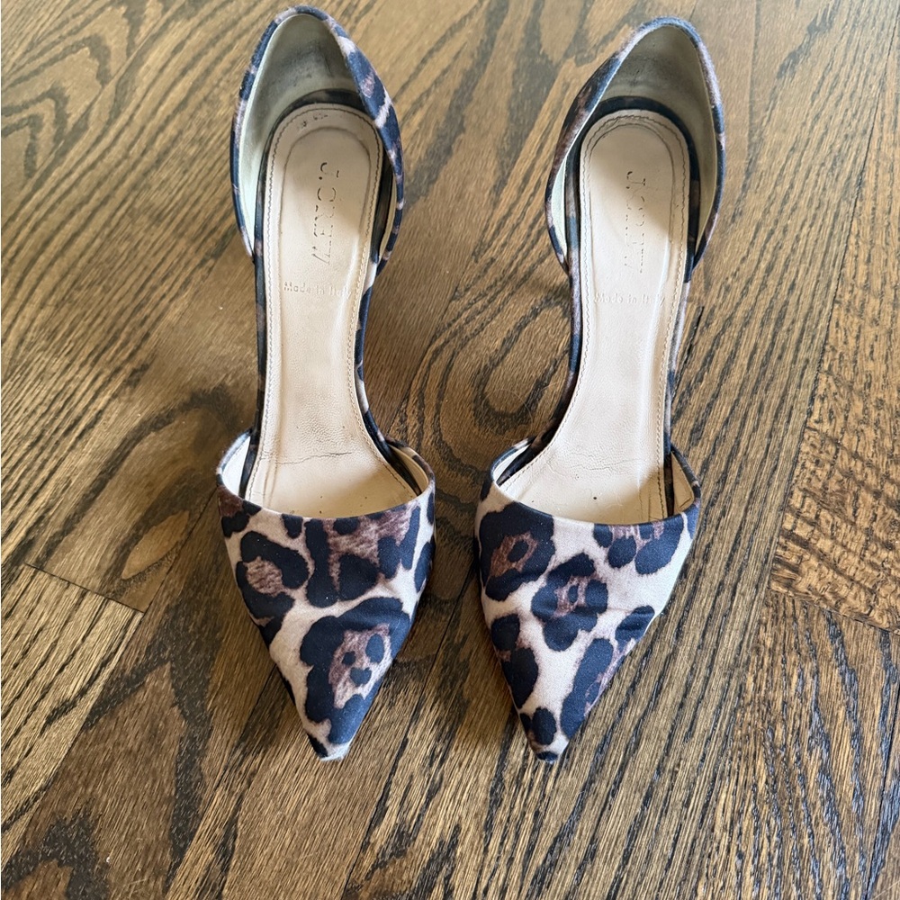 J.Crew Satin Leopard Print Women's Shoes - 7.5